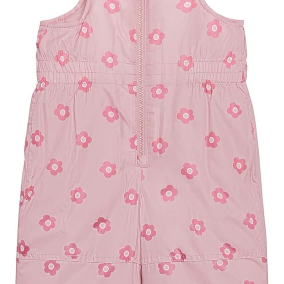 Carter's girls 2pc Snowsuit Faux Fur Trimmed Hooded Puffer Jacket & Ski Bib Set - Picture 10 of 11